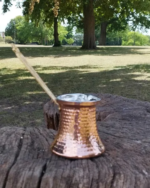 Hammered copper cezve