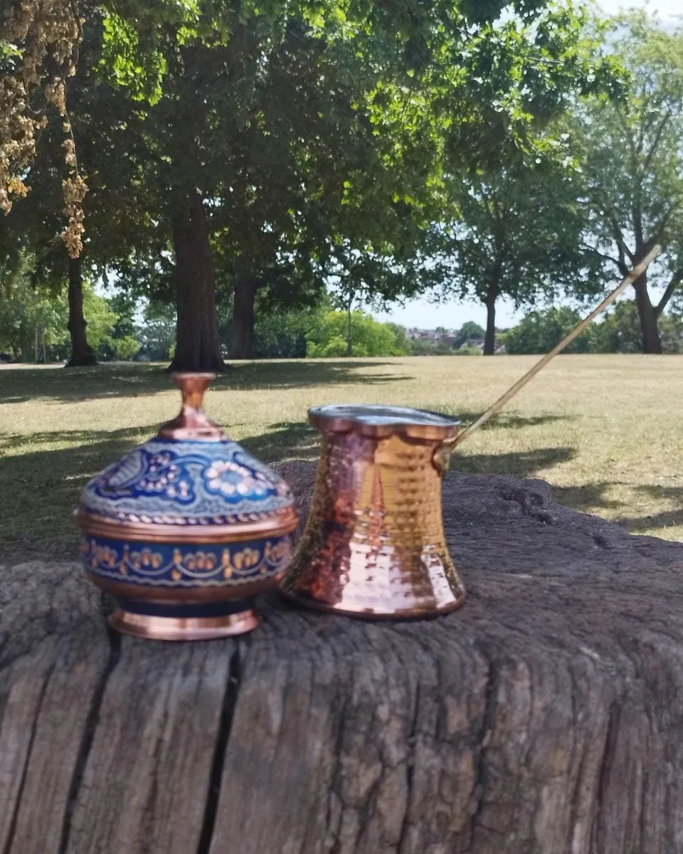 Copper Turkish coffee set, photo 1 of 5